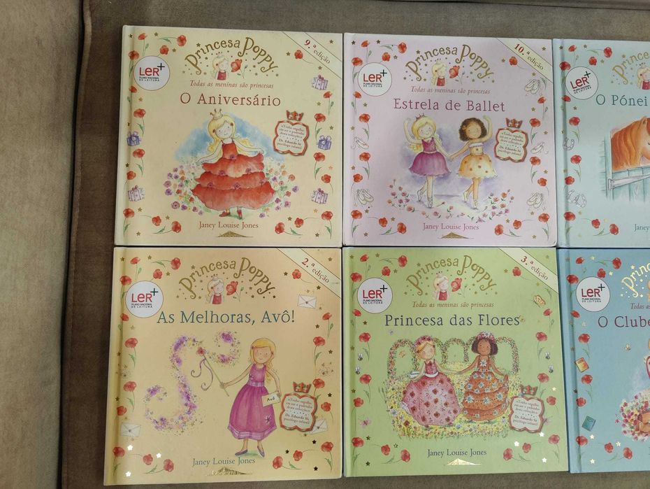 Coleção de 12 livros da Princesa Poppy em perfeito estado