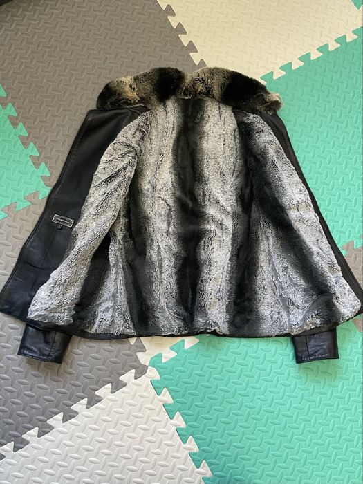 Натур шкірянка хутро комір шиншила дублянка кожан. куртка мех дубленка