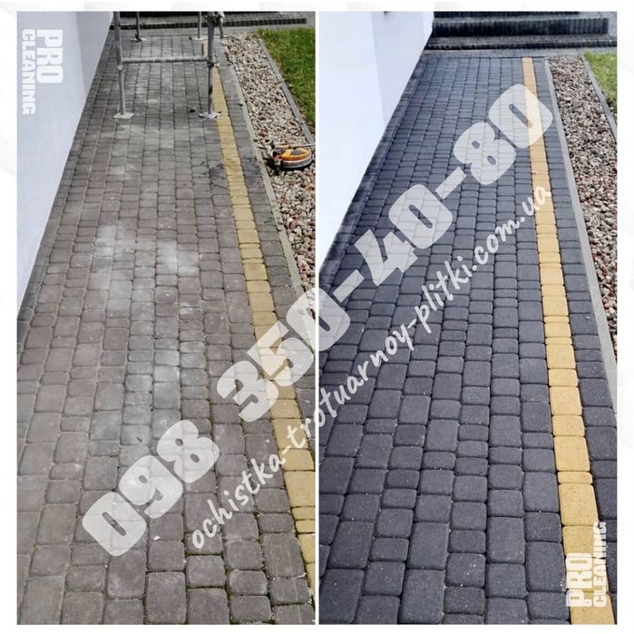 Чищення Тротуарної Плитки послуги ПРО Клінінг Гатне Крюківщина Вишневе