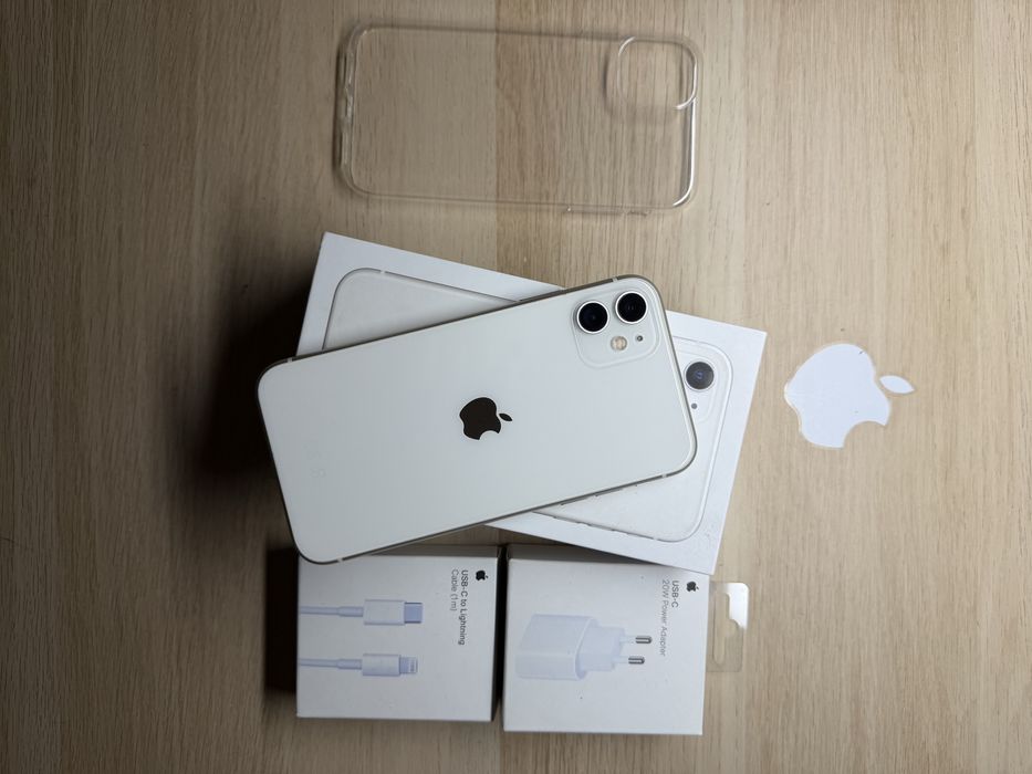 iPhone 11 128gb bialy bateria 100% komplet