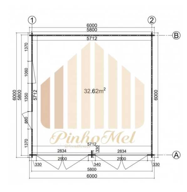 PINHOMEL15 - 6x6m, 44mm