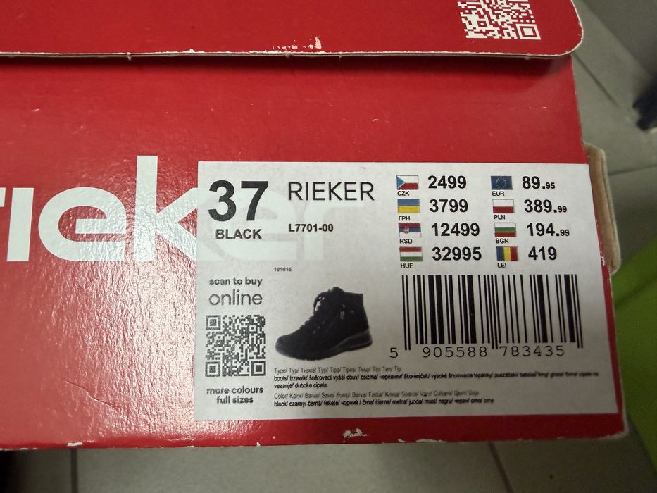 Buty Rieker nowe
