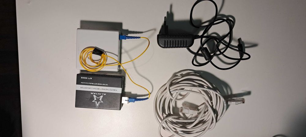 Гігабітний медіаконвертер ALISTAR AFT-9000S + SFP, оптичний бокс, БЖ