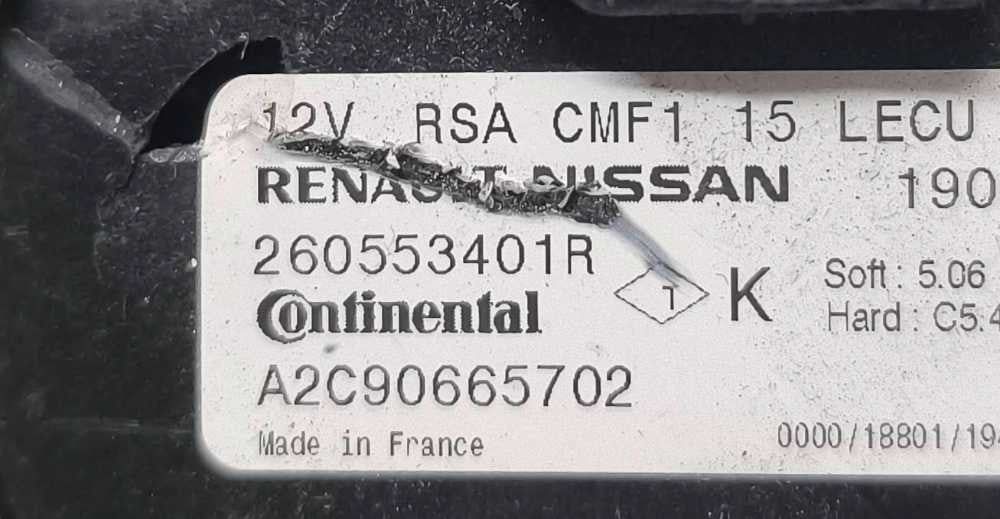 Balástro Xénon / Módulo LED 260553401R - NISSAN QASHQAI I