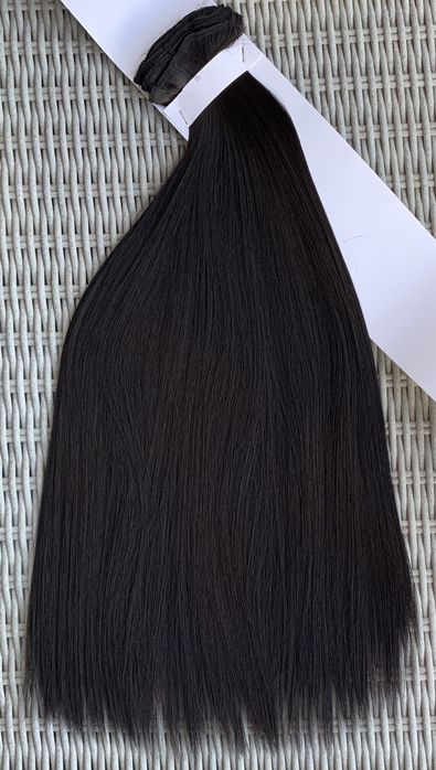 Premium Ultra włosy doczepiane, czarny, clip in, 16 klipsów 508.
