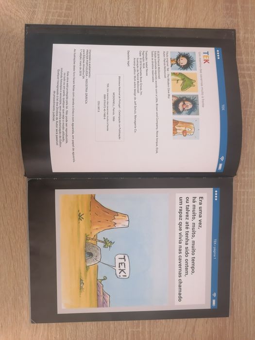 Livro TEK Um menino das cavernas muito à frente de Patrick McDonnell