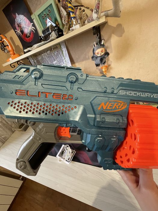 Бластер Кулемет Нерф Nerf Elite 2.0 Автомат Пулемёт детский пистолет