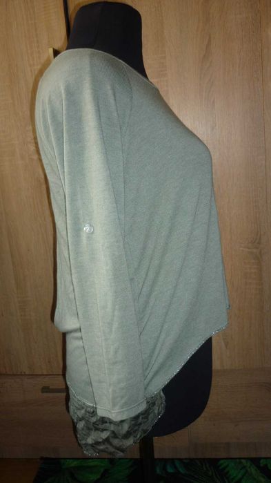 Made in Italy- dłuższa bluzka z jedwabiem  r; M/L