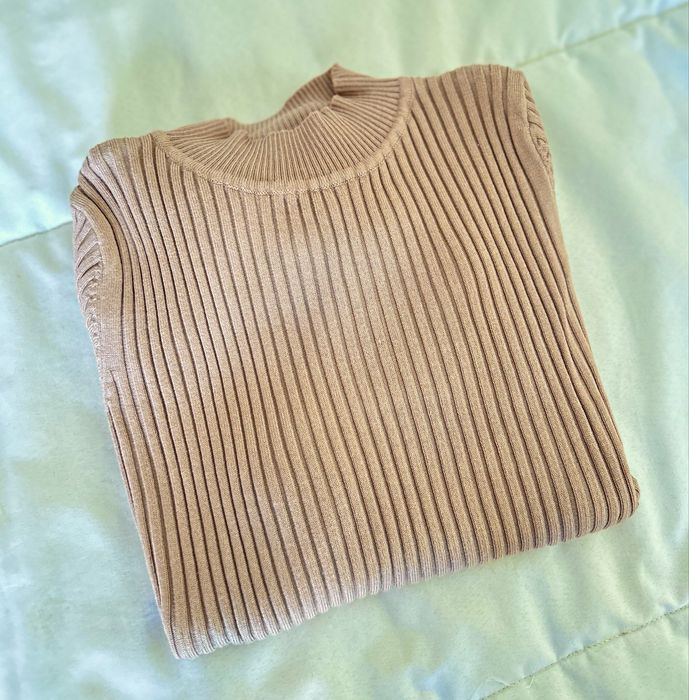 Camisola malha camel