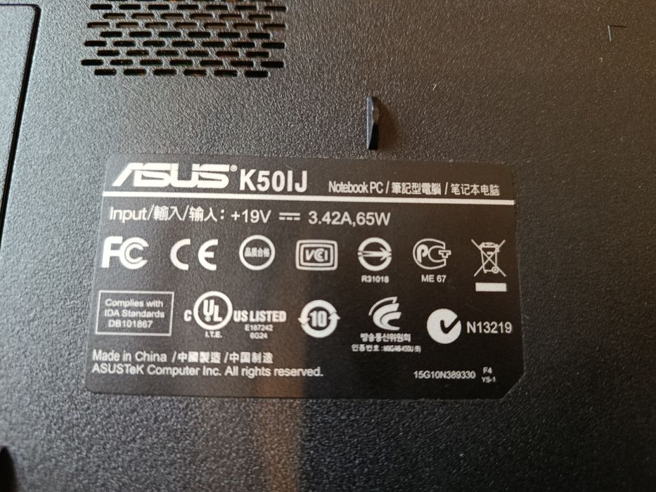 Ноутбук ASUS K50IJ: 700 грн. - Ноутбуки Миколаїв на Olx