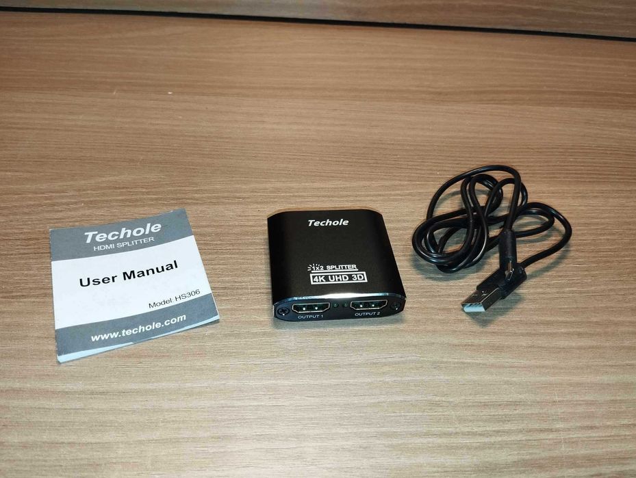 Switch Splitter - HDMI 1 in 2 - Techole HS306 1x2 Splitter 4K UHD 3D