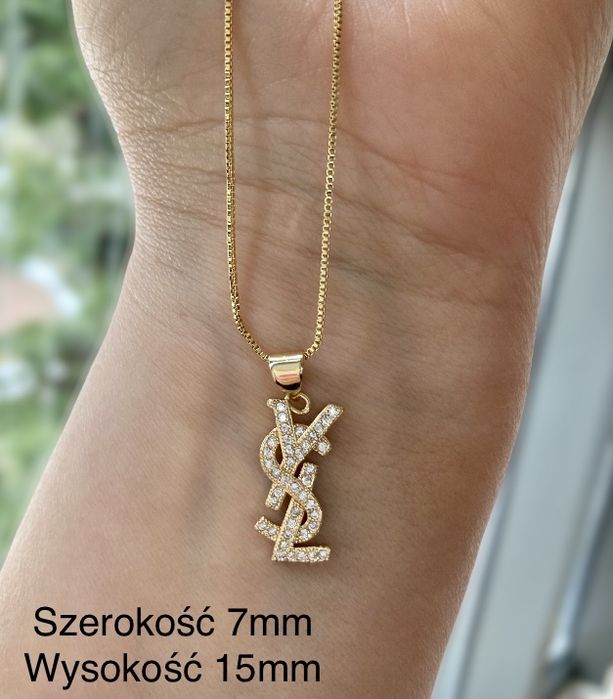 Naszyjnik cc cyrkonie złoty