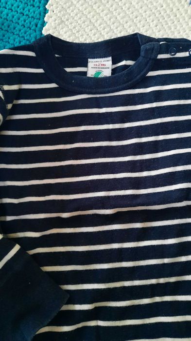 Polarn O Pyret r.92 bluzeczka marynarz,granatowo biała, Molo