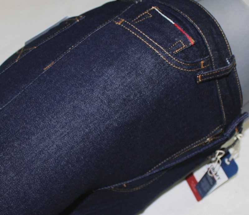 Damskie jeansy Tommy Jeans Santana granatowe rurki wysoki stan W26/L32