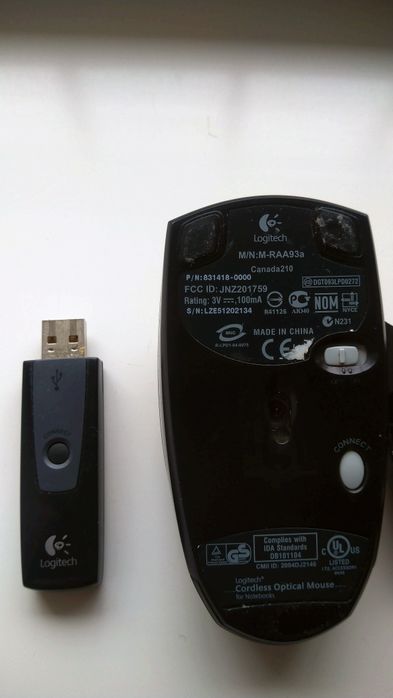 Бездротова мишка Logitech + USB ресивер