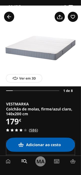 Colchão 140x200 HAFSLO_IKEA