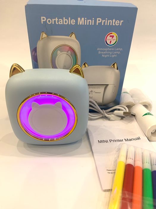 Портативный мини принтер Bluetooth для смартфона Mini Printer C15W