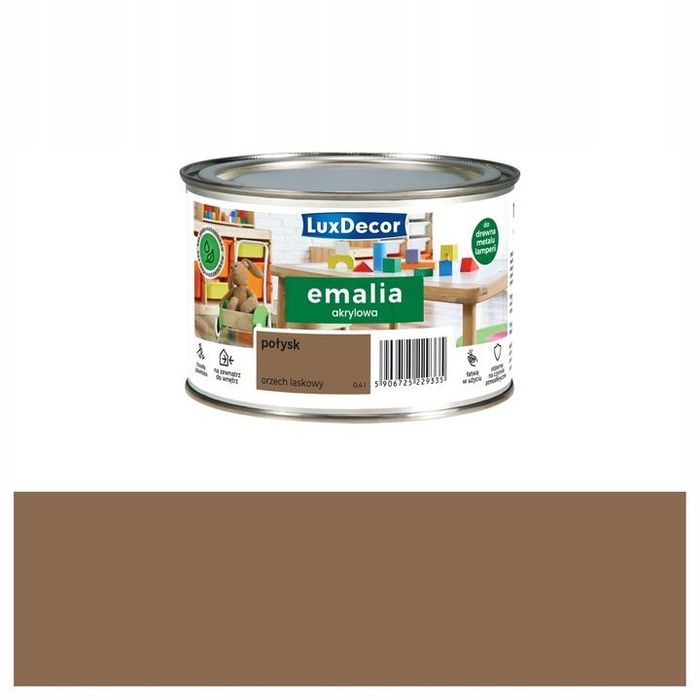 Emalia Luxdecor Orzechowy Las 0,40 l akrylowa szybkoschnąca połysk (10