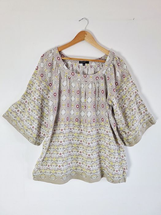 KappAhl bluzka damska boho wiskoza na lato 40 42