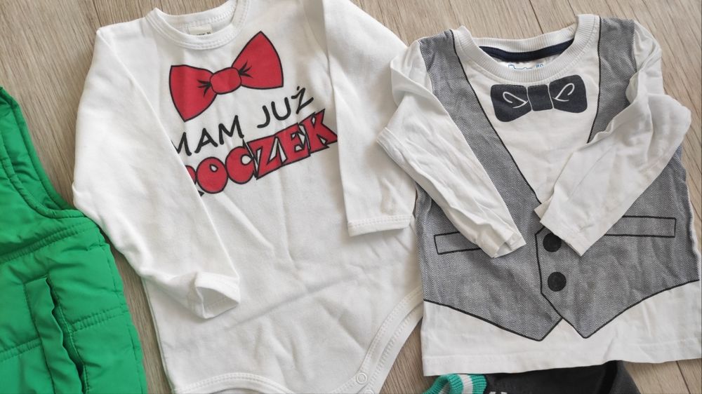 Zestaw 10szt. ubrań dla chłopca r.80