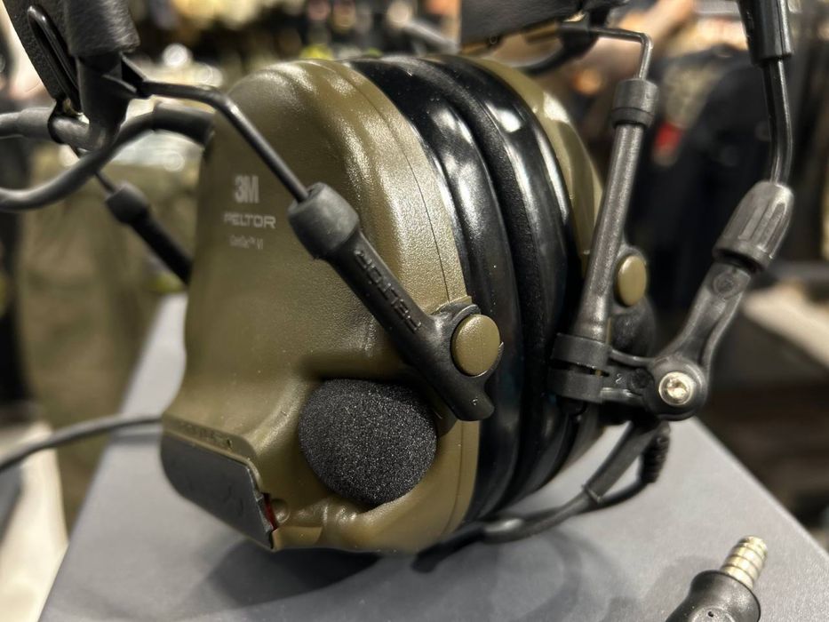 Активна гарнітура 3M Peltor ComTac VI NIB Headset Green з мікрофоном і вихідом під ПТТ