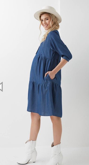 Сукня для вагітних з кишенями для годування, М