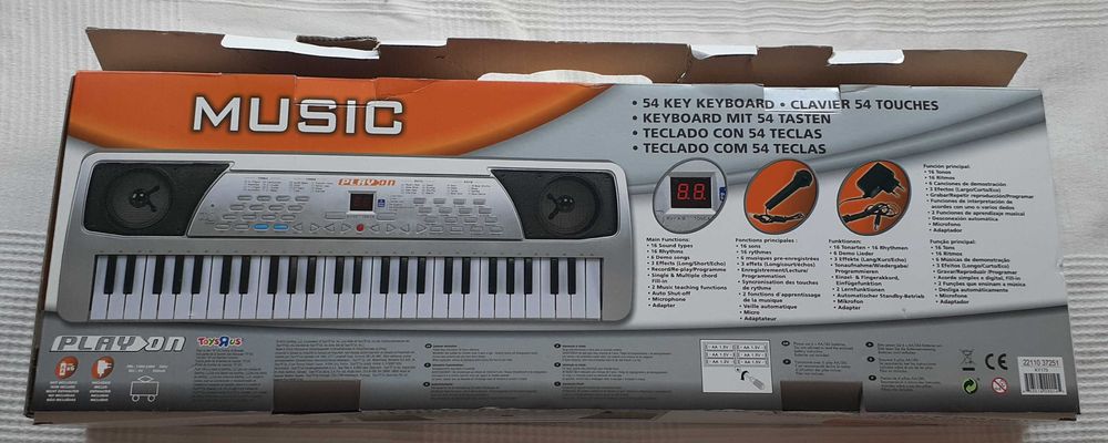 teclado criança cinza