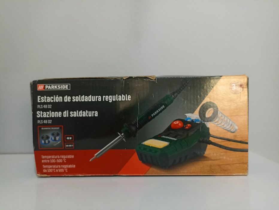 Ferro de Soldar Parkside com Suporte e Acessórios