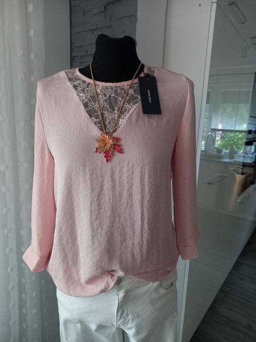 Sliczna nowa bluzeczka pudrowy róż s m