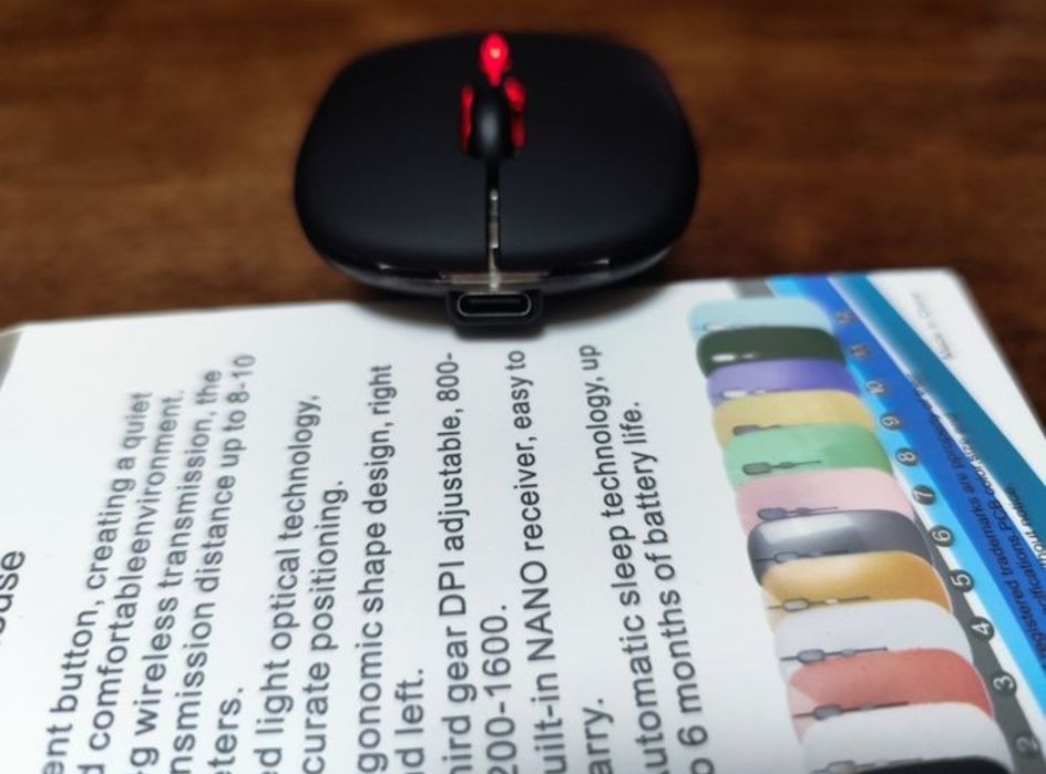 Rato sem fios (Bluetooth + wireless) recarregável (bateria)