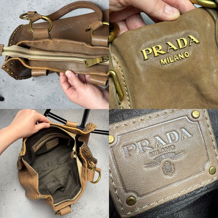 Torebka, torba Prada Nappa Aviator Bag - Brown Totes, Handbags