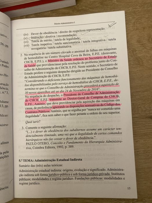 Livro de Direito Administrativo - exames e casos praticos