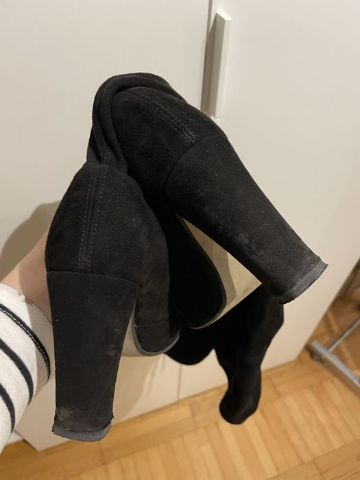 Kozaki za kolano, rozm 38 skóra naturalna