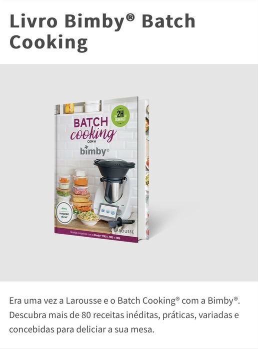 Livro BIMBY Novo - Batchcooking com a Bimby