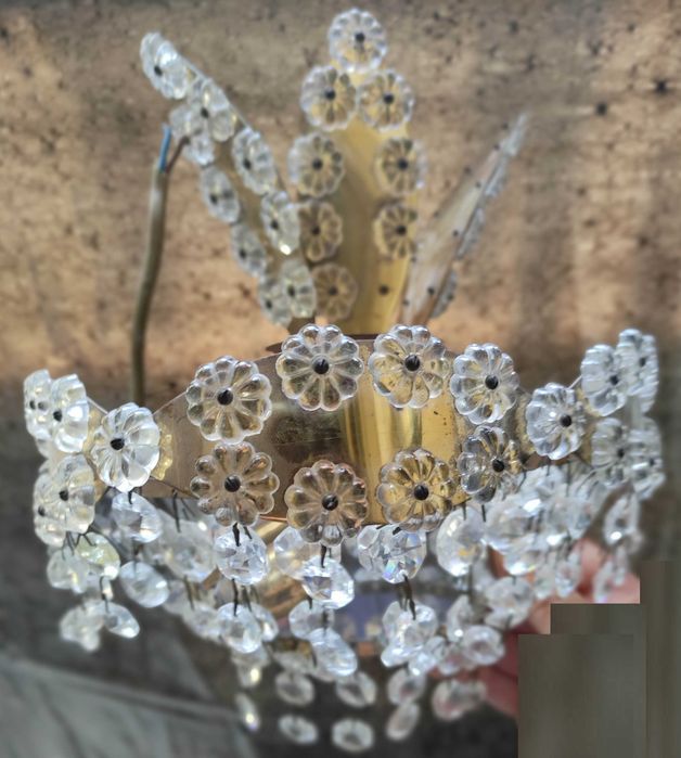 Aplique de parede tipo cristal