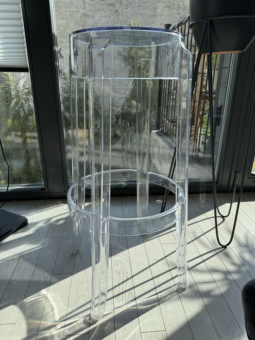 Transparentny hoker stołek barowy transparent ghost design nowoczesny