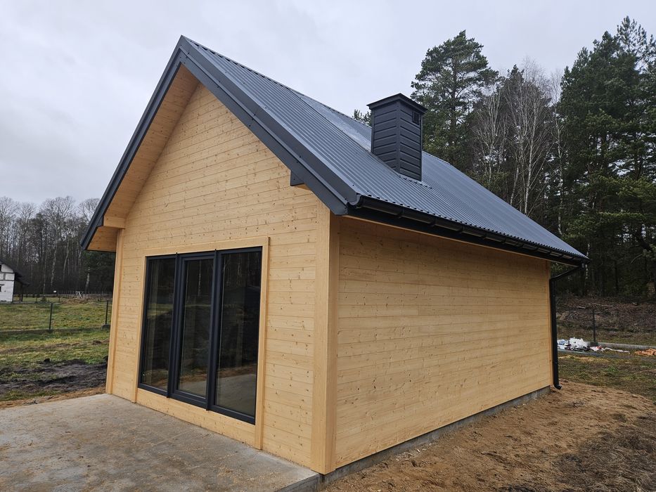 Dom domek drewniany 35m2 35 m2 70  budowa pergola altana garaż wiata