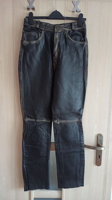 Spodnie damskie skórzane, rozmiar 40