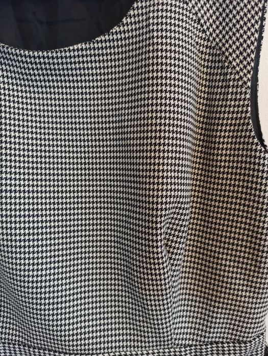 Czarna biała sukienka w pepitkę kratkę LMC na święta sylwestra LMC L/4