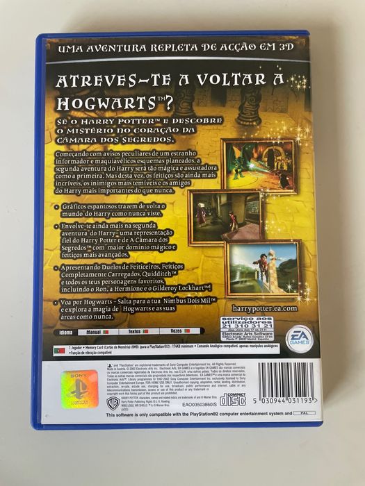 Harry Potter e a Câmara dos Segredos PS2 Como novo, manuais incluídos