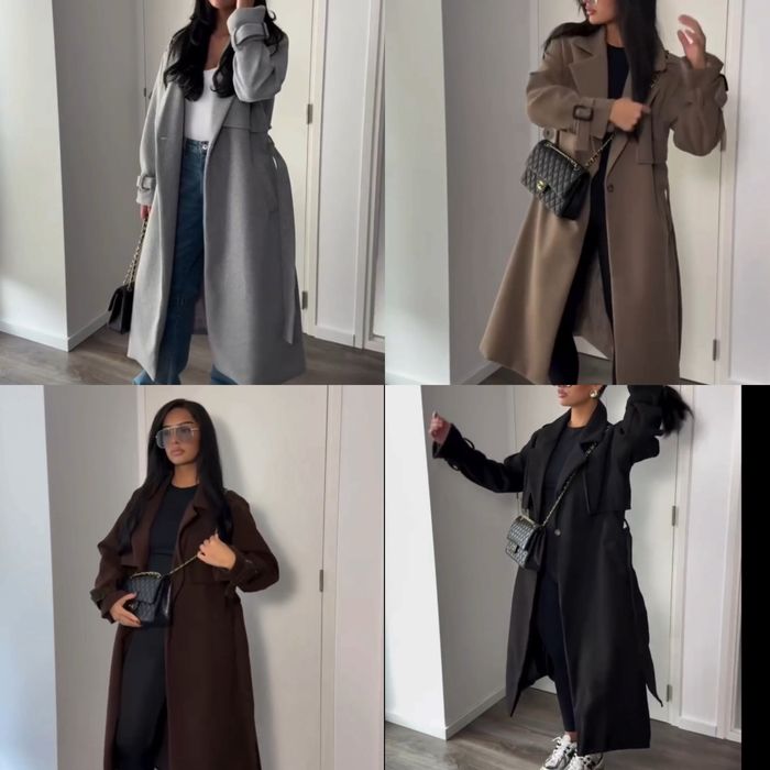 Кашемір пальто на ситепоні