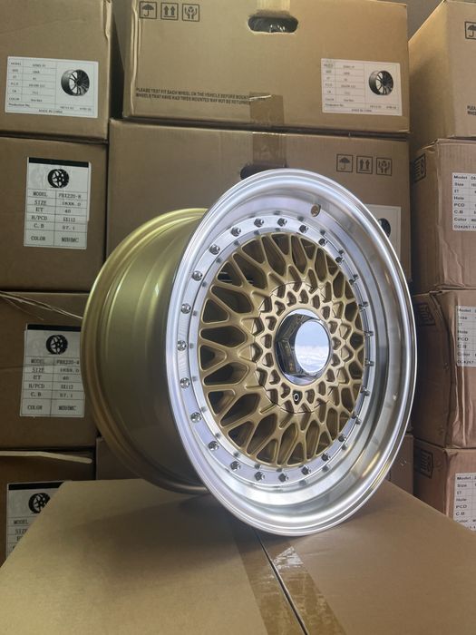 Jantes 15” 4x100 4x114.3 Novas Estilo BBS 2 cores