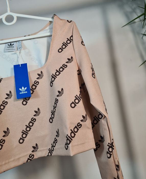 Koszulka adidas plus size brokatowa logowana  xxl