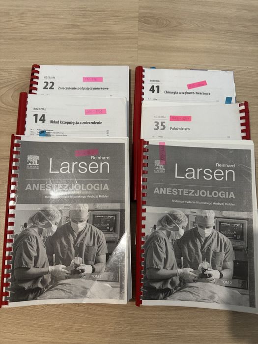 Reinhard Larsen Anestezjologia - tom 1 i tom 2, materialy do nauki, specjalizacja anestezjologiczna