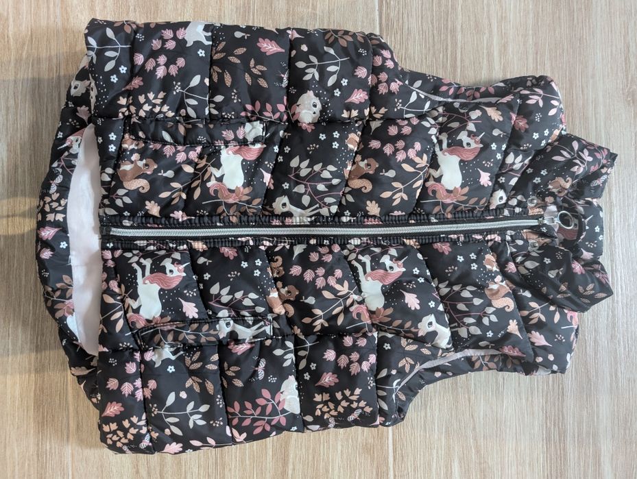Kamizelka bezrękawnik jednorożce h&m 122/128