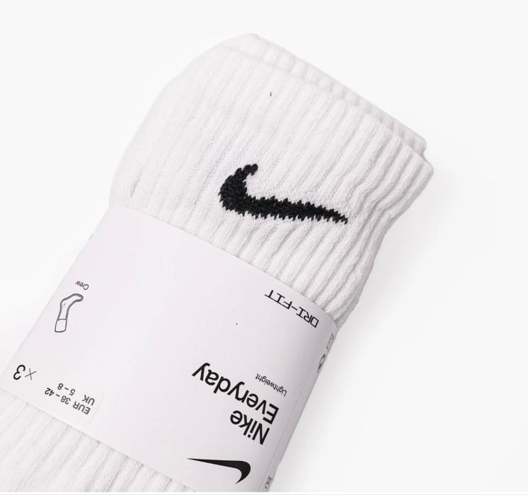 Шкарпетки унісекс Nike Everyday Ltwt Crew (3 пари, неутеплені)