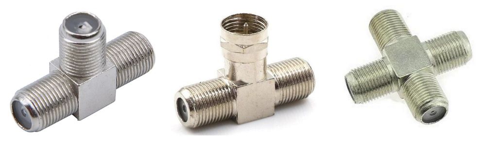 Triplex Coaxial Splitter RF Connector (NEW and PACKAGED)64286197340929120