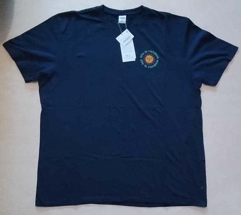 T-shirt Springfield com estampa "Life is random" tamanho XXXL