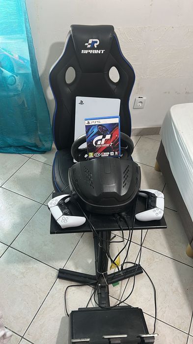 Ps5 + 2 comandos + volante thrustmaster t300 + cadeira