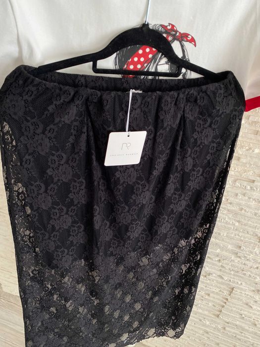 Rezerwacja Project Runway Lemonada spódnica  koronka  maxi na gumie